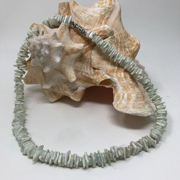 NWOT light green shell necklace - Picture 1 of 4